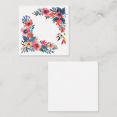 Bright Garden Flower krans Notitiekaartje (Voorkant / Achterkant)