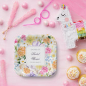 Bright Garden Spring Floral Summer Vrijgezellenfee Papieren Bordje (Feest)