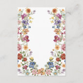 Bright Garden Wildflowers Wedding Details Informatiekaartje (Achterkant)
