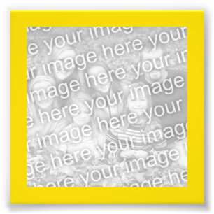 Bright Geel Gold Lijst Foto Afdruk