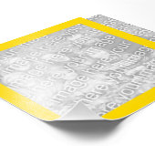 Bright Geel Gold Lijst Foto Afdruk (Hoek)