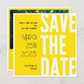 Bright Geel sparen de Datum Kaart (Voorkant / Achterkant)