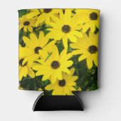 Bright gele bloemen blikjeskoeler (Voorkant)