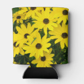 Bright gele bloemen blikjeskoeler (Achterkant)