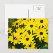Bright gele bloemen briefkaart (Voorkant / Achterkant)