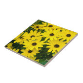 Bright gele bloemen tegeltje (Zijkant)