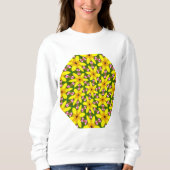 Bright gele bloemen trui (Voorkant)