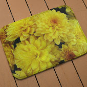 Bright Gele Chrysanthema Floral Badmat