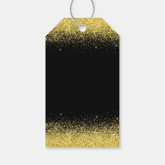 Bright Gele dress Faux Glitter Quinceanera Cadeaulabel (Achterkant)