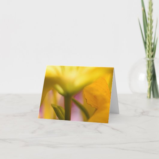 Bright Gele Floral Hartelijk dank Bedankkaart (Voorkant)