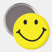 Bright Gele Happy Smile Face Magneet (Voorkant / Achterkant)