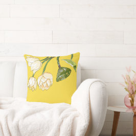 Bright gele Lotus Flowers Seedpod Simple Kussen