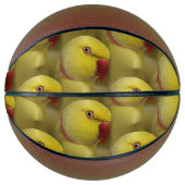 Bright Gele Lutino Indische ringnek Parrot Basketbal (Voorkant)