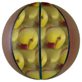 Bright Gele Lutino Indische ringnek Parrot Basketbal (Verticaal)