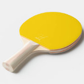 Bright Gele Monogrammed Ping Pong Paddle Tafeltennisbatje (Voorkant Gekanteld)