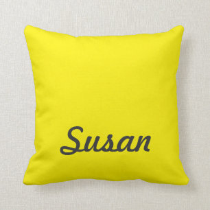 Bright Gele Neon Trendy Monogram Kussen