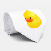 Bright Gele Rubber Duck Stropdas (Opgerold)