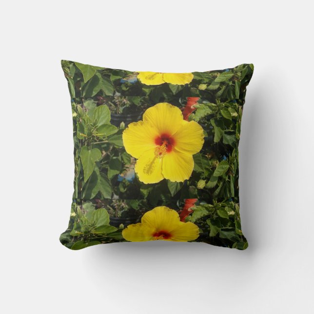 Bright Gele Springtime-ventilator Kussen (Voorkant)