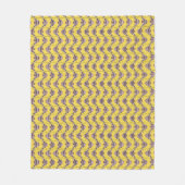 Bright gele vis fleece deken (Voorkant)