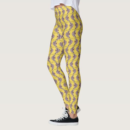 Bright gele vis leggings (Links)