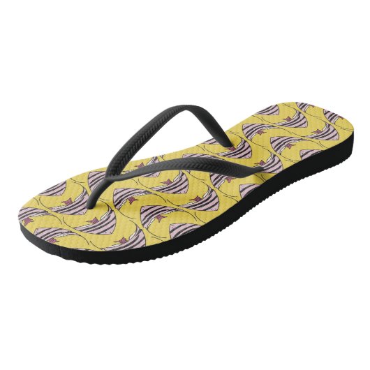 Bright gele vis teenslippers (Schuin)