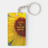 Bright Gele Zonnebloem Aangepast Sleutelhanger (achterkant)