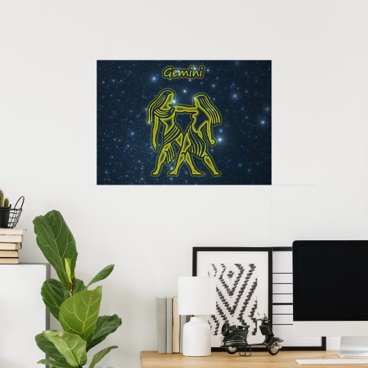 Bright Gemini Poster (Thuiskantoor)