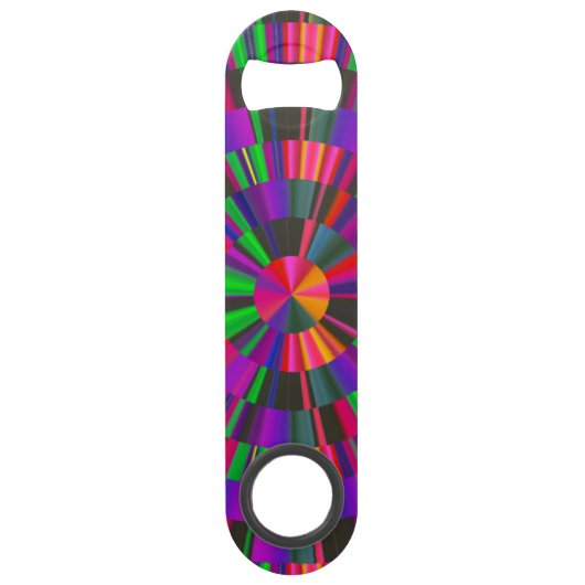 Bright Geometric Bar Key Speed Bottle Opener Flessenopener (Achterkant)