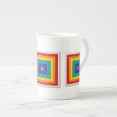 Bright Geometric Pop Art Porselein Kop (Voorkant rechts)