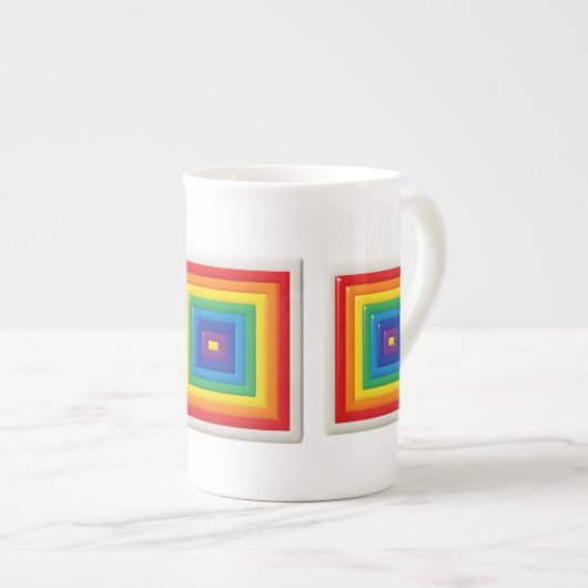 Bright Geometric Pop Art Porselein Kop (Voorkant rechts)