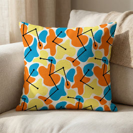 Bright Geometrisch atoompatroon met middeleeuwen Stof