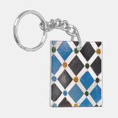 Bright Geometrisch Marokkaans patroon Sleutelhanger (Voorkant Links)