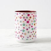 Bright Geometrische Floral 2 Tone LG Mok (Center)