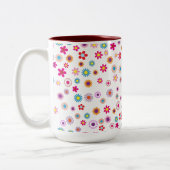 Bright Geometrische Floral 2 Tone LG Mok (Links)
