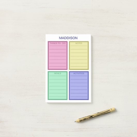 Bright Gepersonaliseerde takenlijst Post-it® Notes (Op bureau)