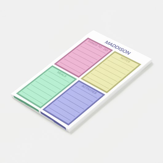 Bright Gepersonaliseerde takenlijst Post-it® Notes (Schuin)