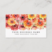 Bright Gerbera Daisies Flowers Visitekaartjes (Voorkant)