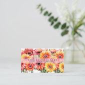 Bright Gerbera Daisies Flowers Visitekaartjes (Staand voorkant)