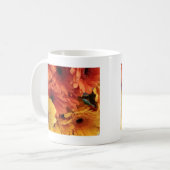 Bright Gerbera Flowers, Oranje geel, Flora Koffiemok (Voorkant links)