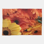 Bright Gerbera Flowers, Oranje geel, Flora Theedoek (Horizontaal)