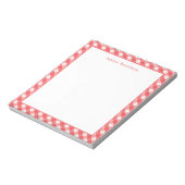 Bright Gingham gepersonaliseerd Notitieblok (Linkerzijde)