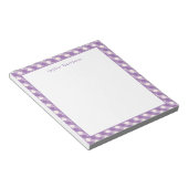 Bright Gingham gepersonaliseerd Notitieblok (Schuin)