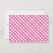 Bright Gingham gepersonaliseerde notitiekaarten (Achterkant)