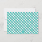 Bright Gingham gepersonaliseerde notitiekaarten (Achterkant)