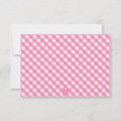 Bright Gingham gepersonaliseerde notitiekaarten (Achterkant)
