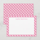 Bright Gingham gepersonaliseerde notitiekaarten (Voorkant / Achterkant)
