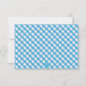 Bright Gingham gepersonaliseerde notitiekaarten (Achterkant)