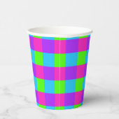 Bright Gingham Party Cups - stijl 1 Papieren Bekers (Rechts)
