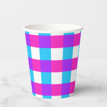 Bright Gingham Party Cups - stijl 3