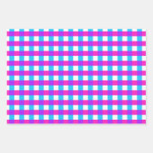 Bright Gingham Pattern Wrapping Paper Set (Voorkant 3)